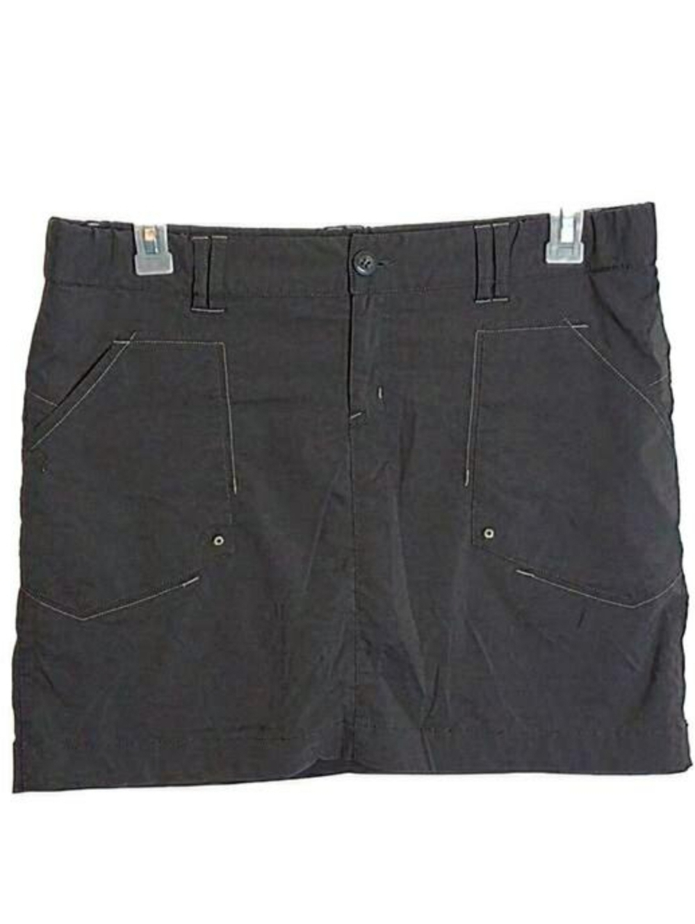 Eddie Bauer Sport Skirted Shorts  Nylon Active Hiking Gray Skorts Large L
